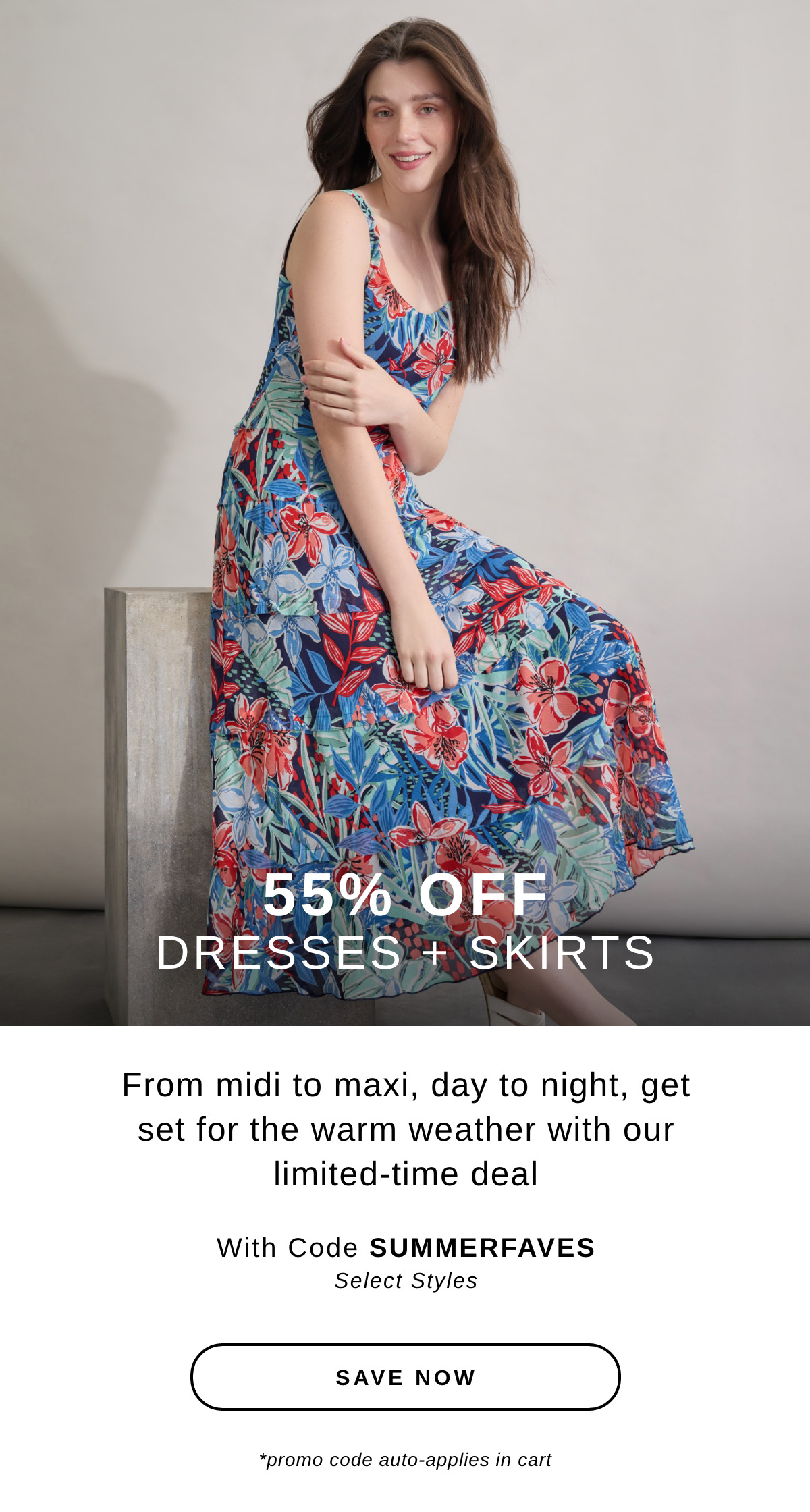 55% OFF DRESSES + SKIRTS | SAVE NOW