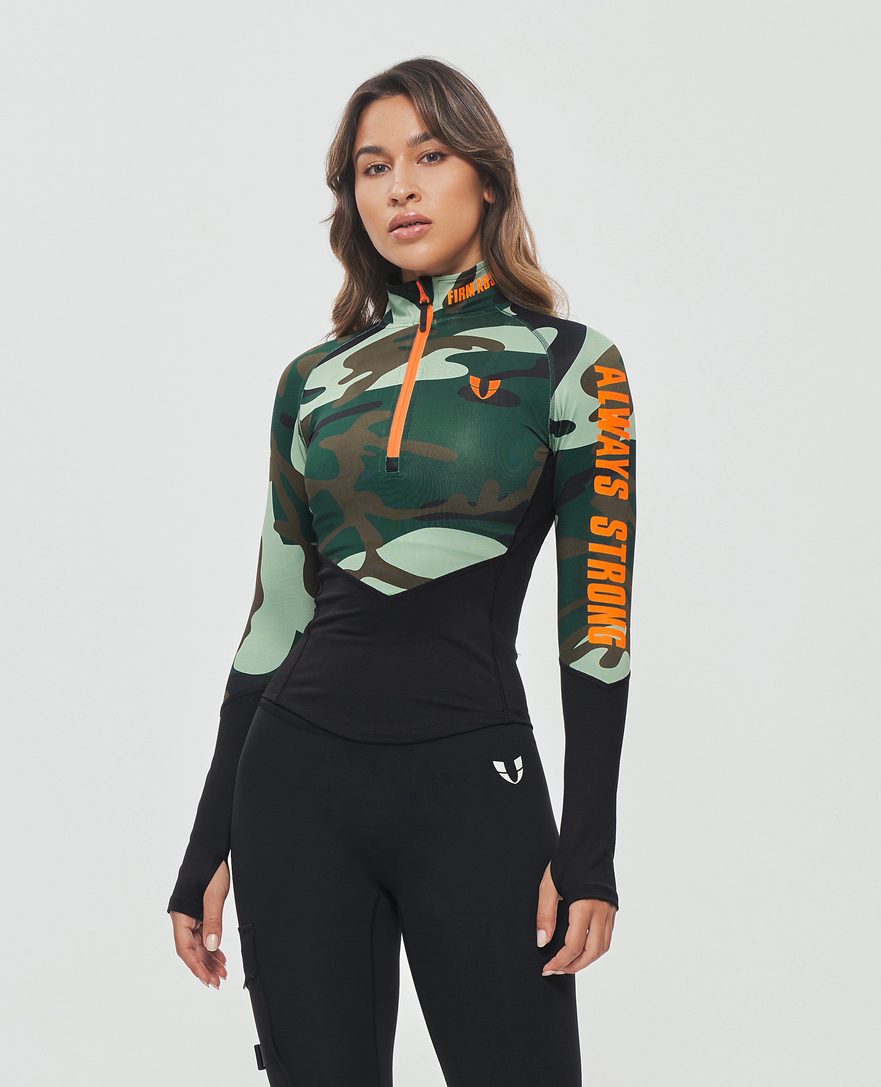 Image of Half Zip Long Sleeve Top