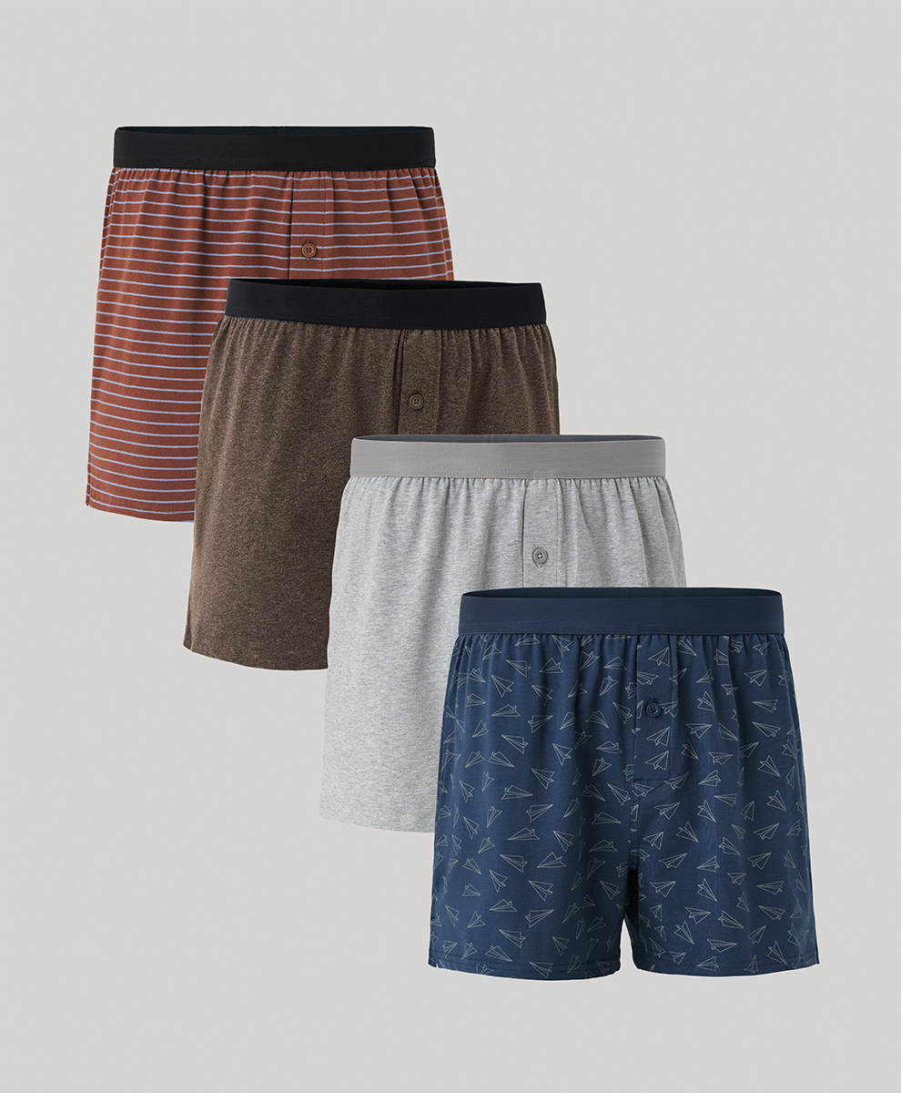 Image of Men's Everyday Knit Boxer 4 Pack