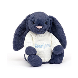 Bashful-Navy-Bunny-with-Personalised-Cream-Jumper