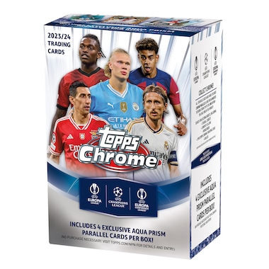 2023/24 Topps Chrome UEFA Club Competitions Factory Sealed Value Box