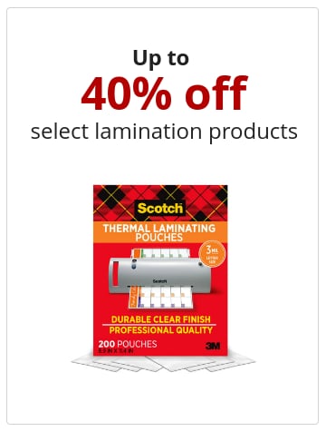 Up to  40% off select lamination products