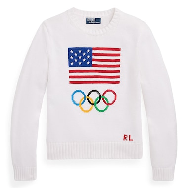  Polo Ralph Lauren White  2024 Summer Olympics Villagewear Pullover Sweatshirt