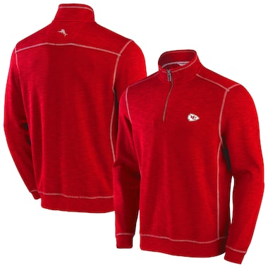  Tommy Bahama Red  Tobago Bay Tri-Blend Half-Zip Jacket