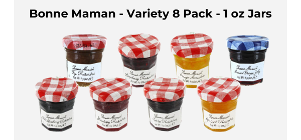 Bonne Maman - Variety 8 Pack - 1 oz Jars