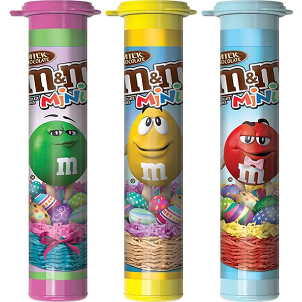 132146 - Easter M&M's Minis Candy Mega Tubes: 24-Piece Box