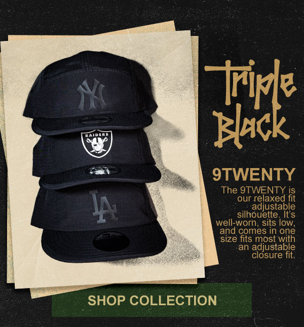 Shop Triple Black 9Twenty headwear