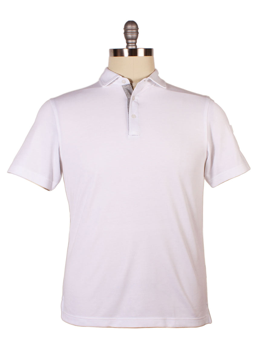 Image of Larrimor's Essential Performance Cotton Polo Sport Fit in White