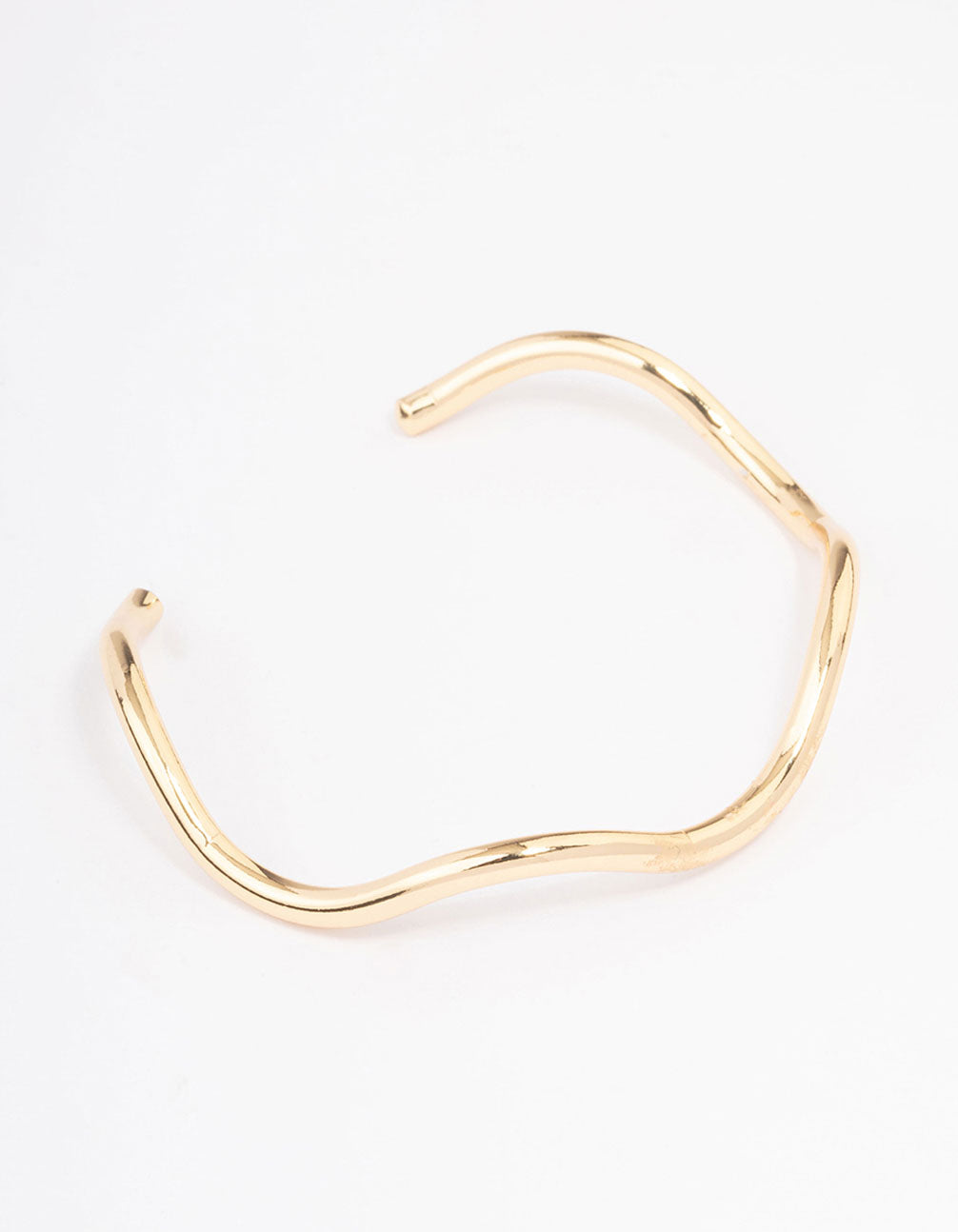 Image of Gold Plated Wavy Wrist Cuff