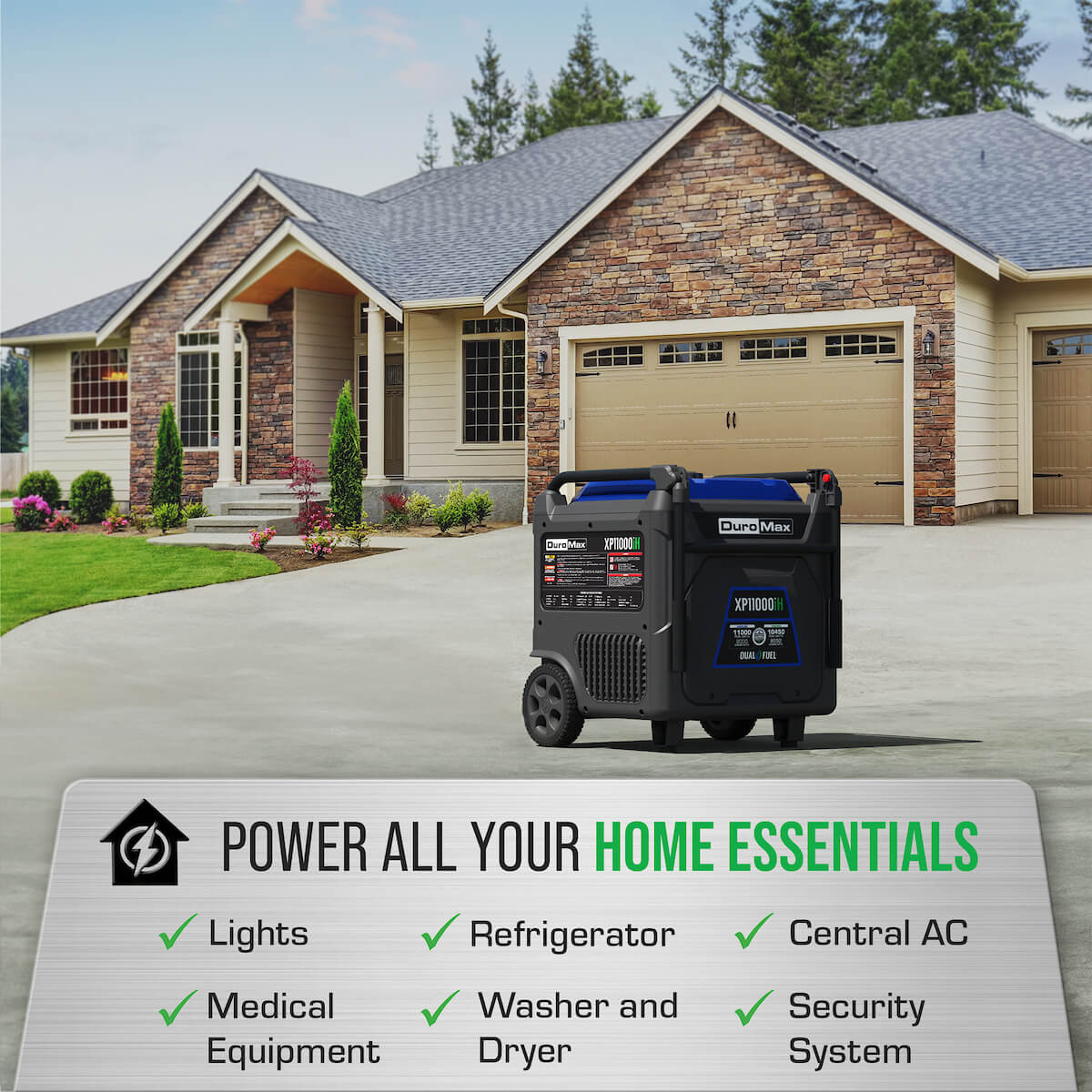 ALL NEW | 11,000 Watt Portable Dual Fuel Inverter Generator w/ CO Alert