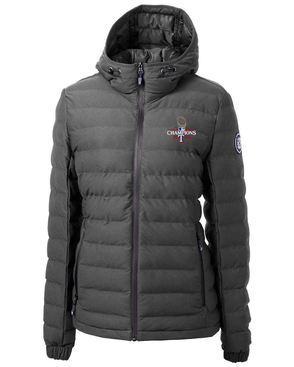 Image of Texas Rangers 2023 World Series Champions Cutter & Buck Mission Ridge Repreve® Eco Insulated Womens Puffer Jacket