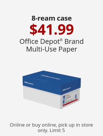 8-ream case 41.99 Office Depot® Brand Multi-Use Paper