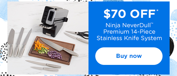 $70 off* Ninja NeverDull™ Premium 14-Piece Stainless Knife System