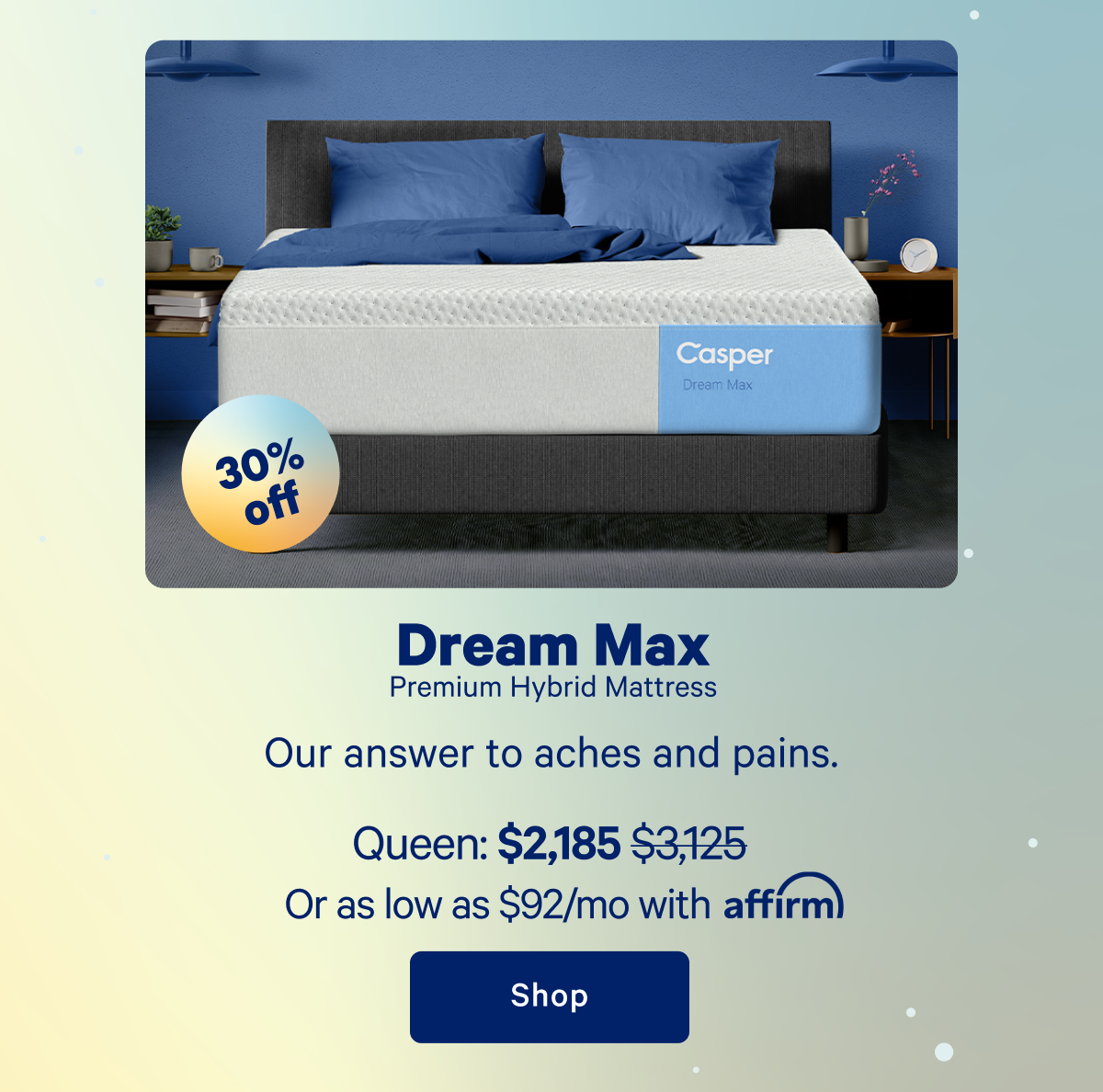 Dream Max Premium Hybrid Mattress; Our answer to aches and pains.