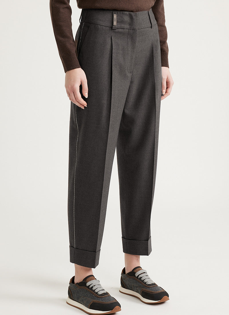 Image of Wool and Cashmere Trouser