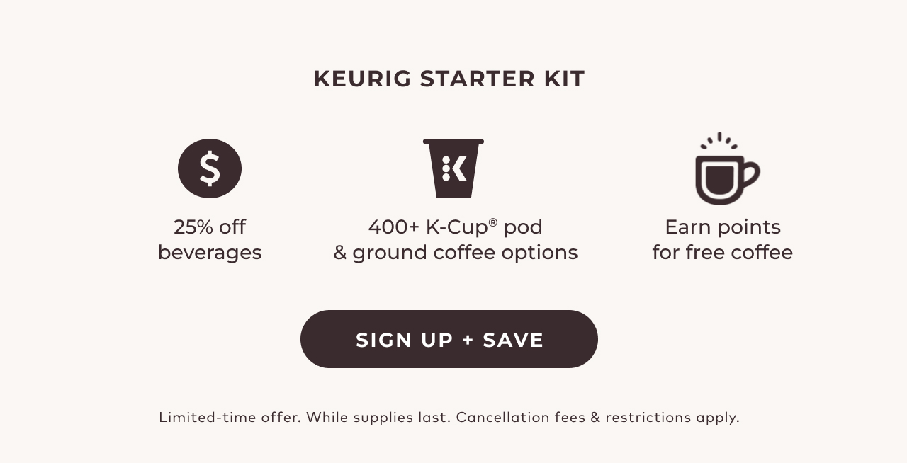 Get the K-Supreme® SMART for $50 as a starter kit