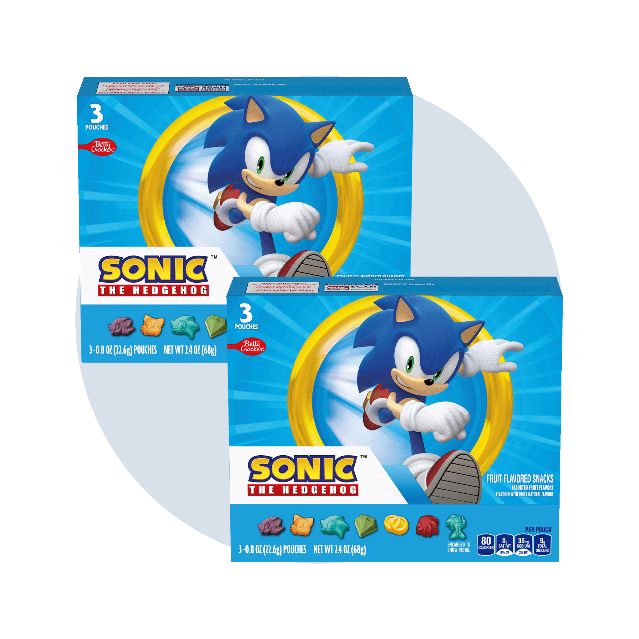 Sonic the Hedgehog fruit snacks