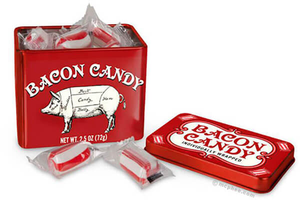 131785 - Archie McPhee Bacon Candy: 2.5-Ounce Tin