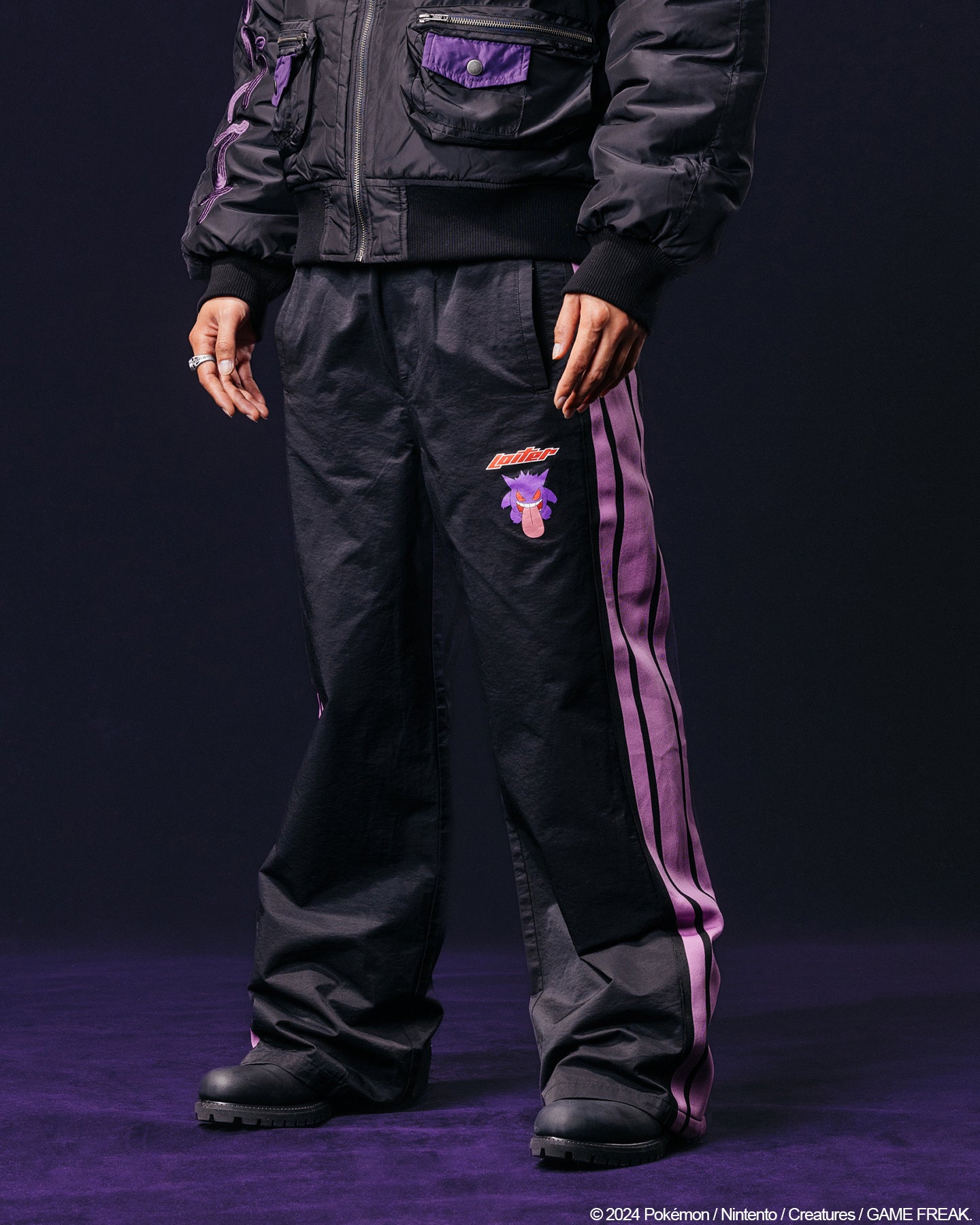 Image of Pokémon By Loiter Gengar Trainer Trackpant Black/Purple