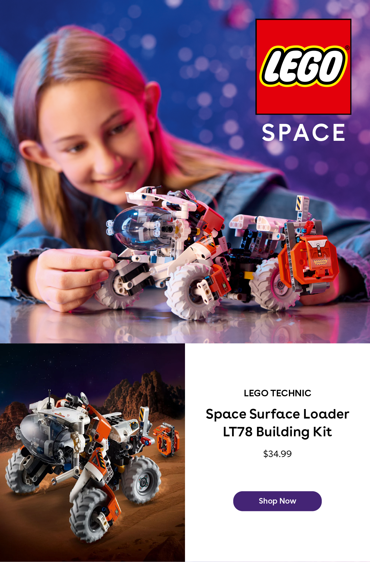 LEGO Space - LEGO Technic Space Surface Loader LT78 Building Kit $34.99 Shop Now