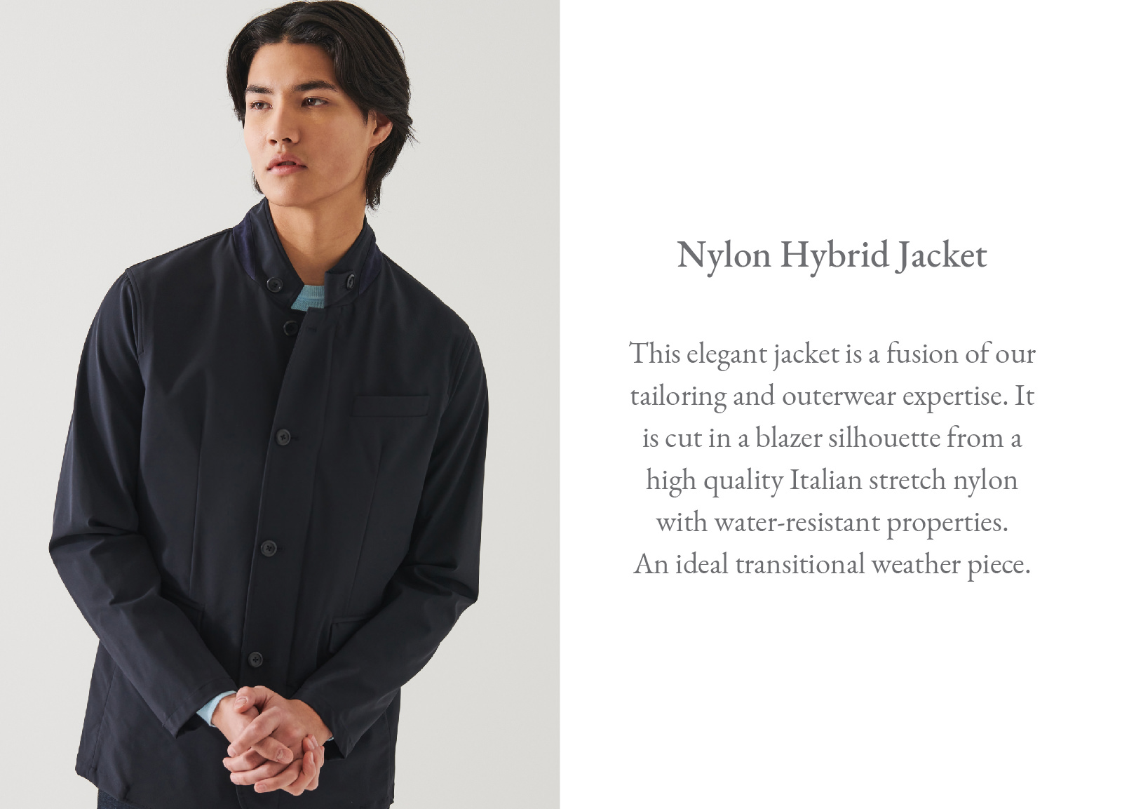 ITALIAN NYLON HYBRID JACKET