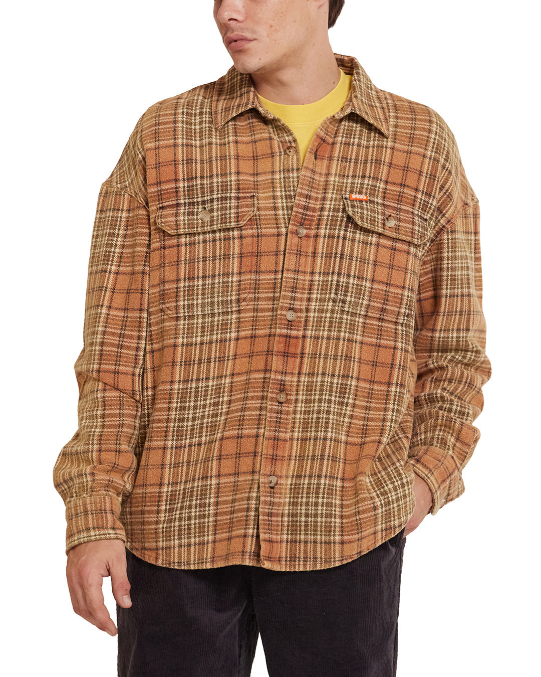 Image of Vacay Check Shirt - Orange Check