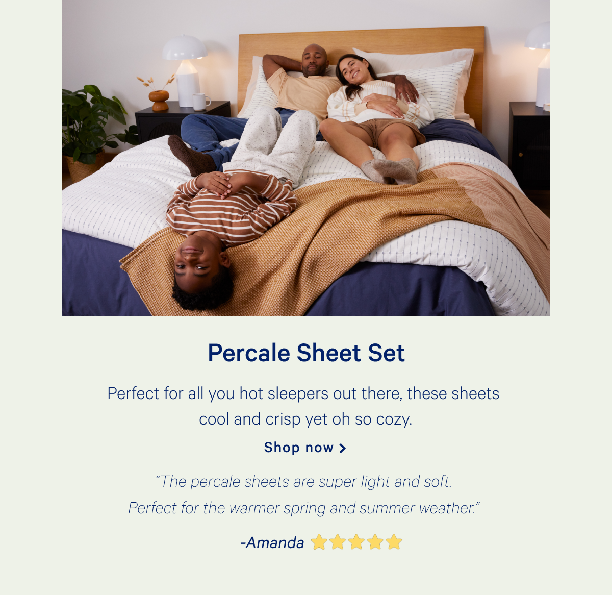 Percale Sheet Set >> Shop now >>