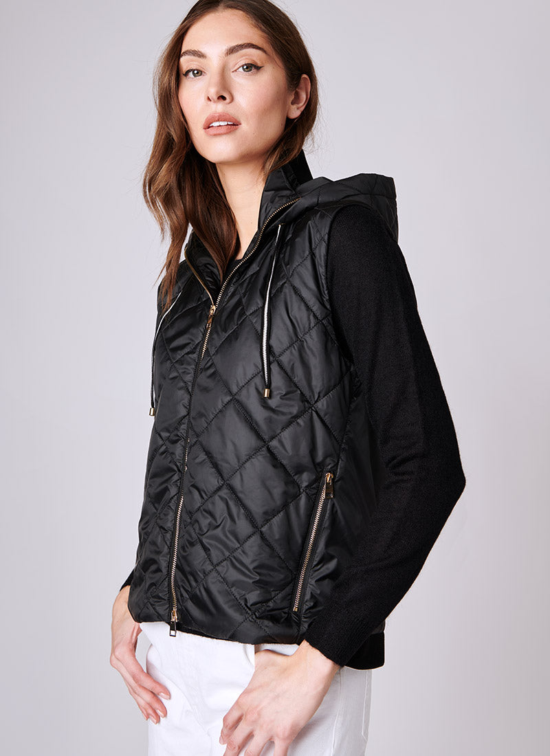 Image of Hooded Quilted Vest