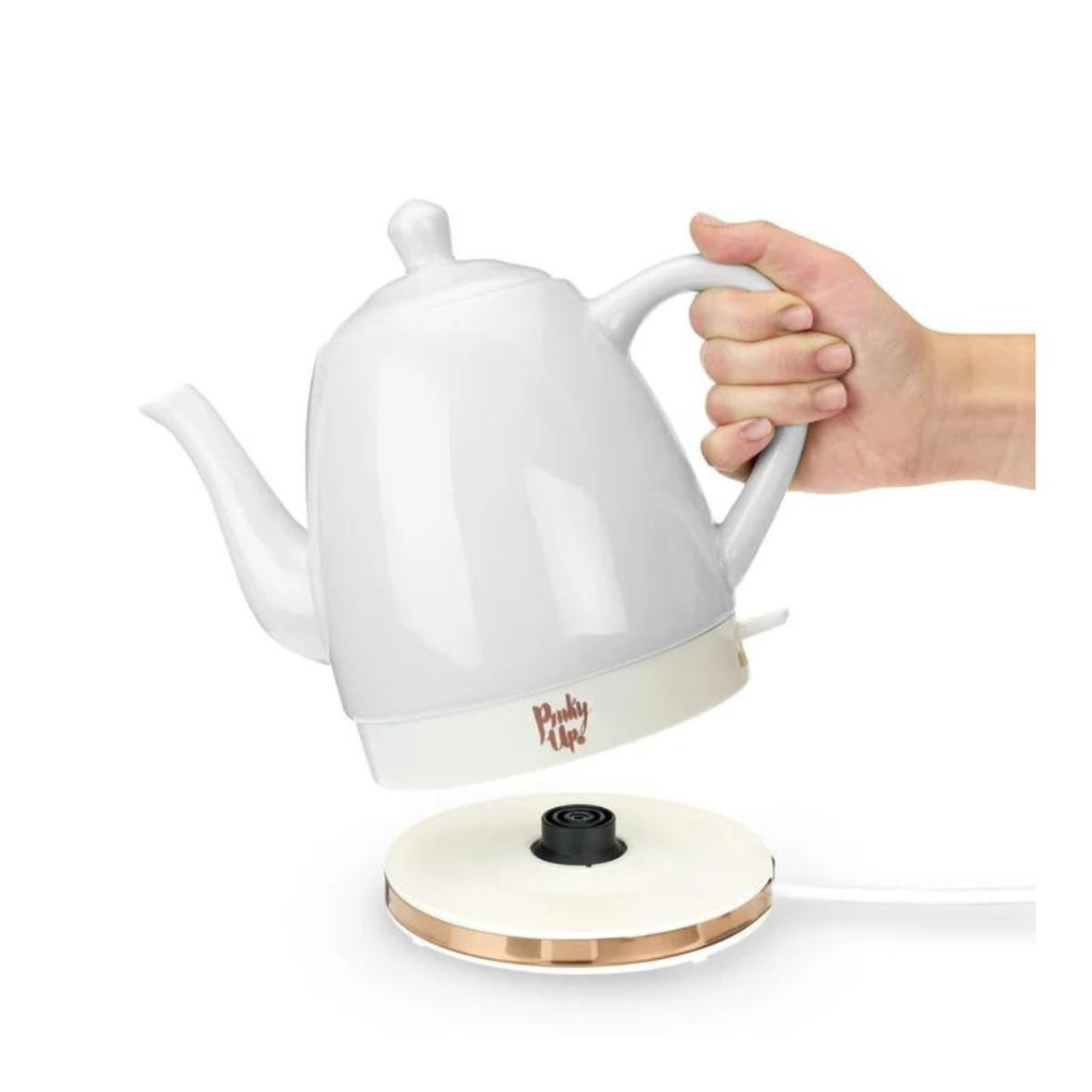 Image of Noelle Grey Ceramic Electric Tea Kettle