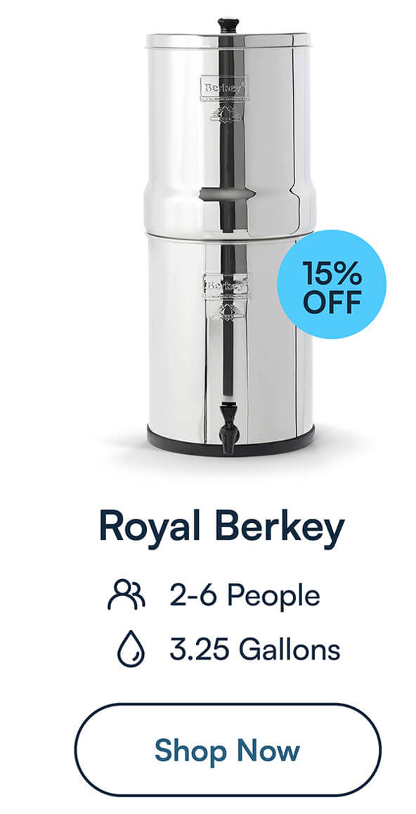 Royal Berkey Water Filter System Includes 2 Black Berkey Filters