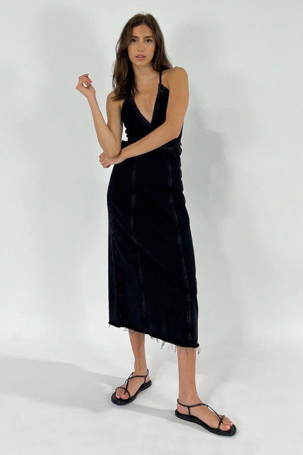 ética Callista Maxi Dress - Black Rock