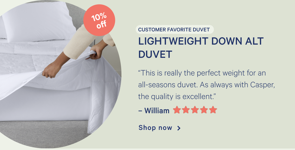 Lightweight Down Alt Duvet >>