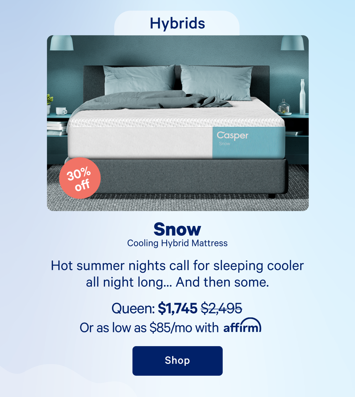 Snow Cooling Hybrid Mattress >> Shop >>