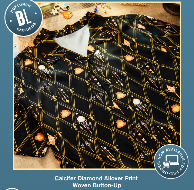 Calcifer Diamond Allover Print Woven Button-Up