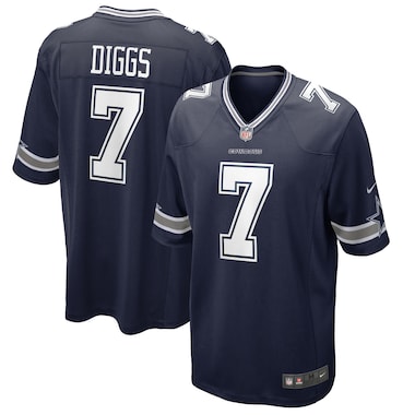  Nike Trevon Diggs Navy  Game Jersey