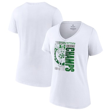  Fanatics Branded White  2022 Eastern Conference Champions Locker Room V-Neck T-Shirt