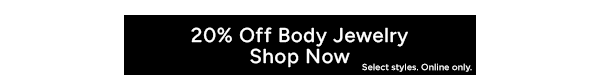 20% Off Body Jewelry