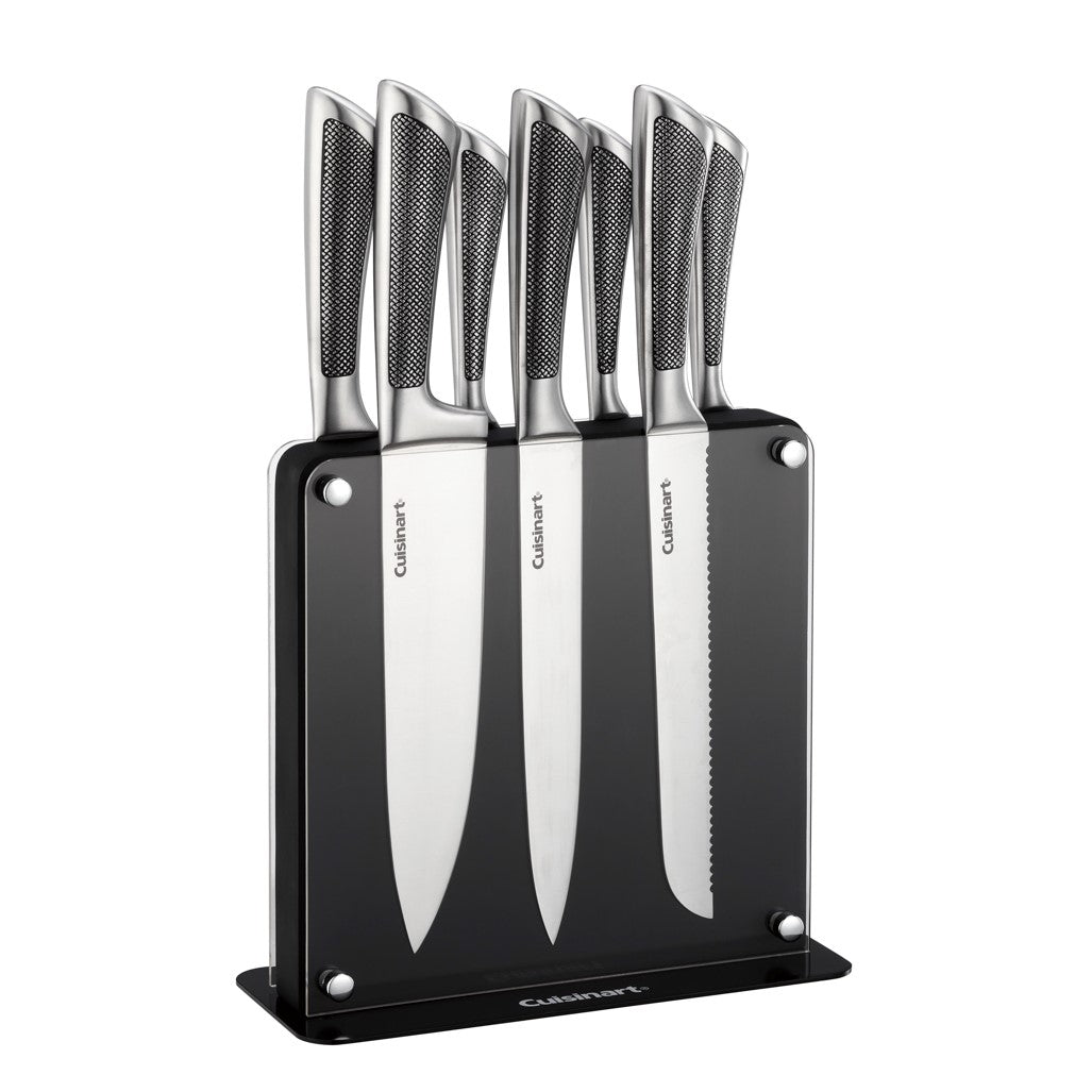 Image of Cuisinart Classic Stainless Steel Cutlery Set with Acrylic Block Black