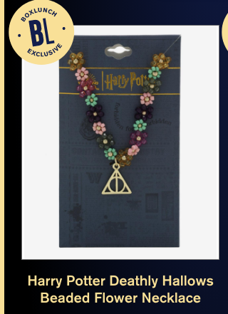 Harry Potter Deathly Hallows Beaded Flower Necklace