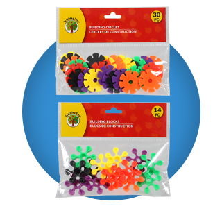 2 packs of Teaching Tree colorful building shapes