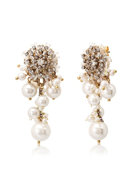 Image of Pearls and Beads Cascading Earrings